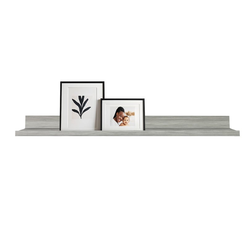 InPlace Shelving Floating Picture Shelf with Ledge 102 D x 354 W x 2 H Gray Driftwood 9602032E
