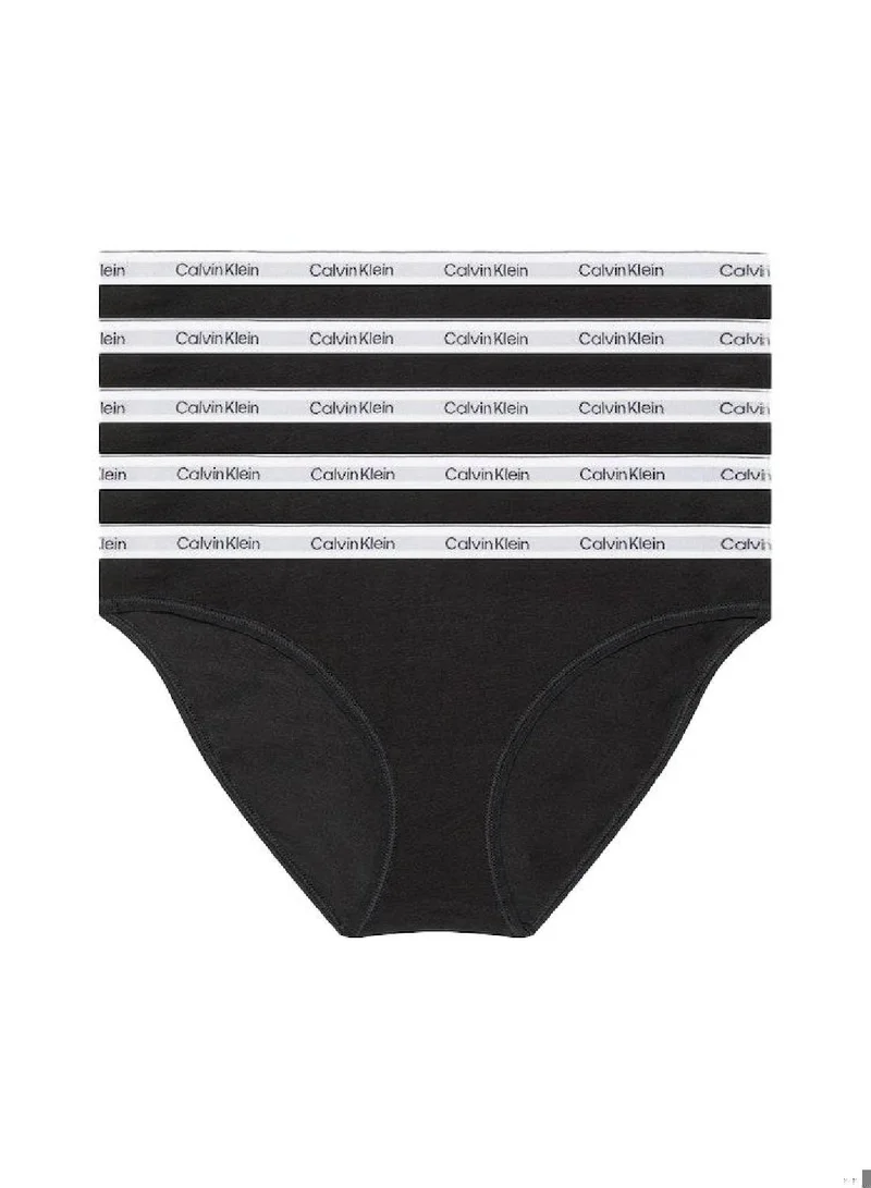 CALVIN KLEIN Women's 5 Pack Low Rise Bikini Briefs -  multicolour 5 pack, Black