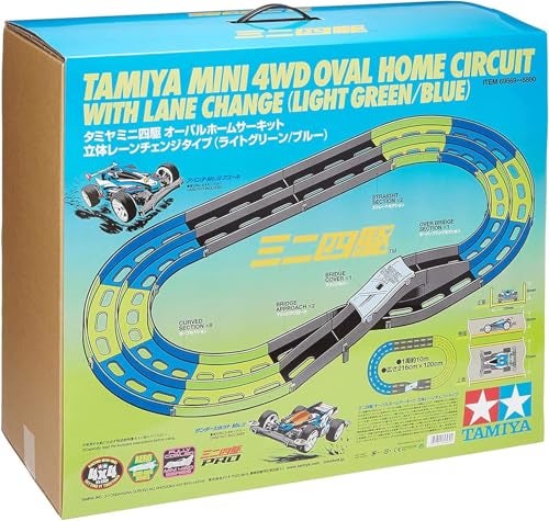 Tamiya Mini 4wd Oval Home Circuit with Lane Change 69569 Light Greenblue - Image 1