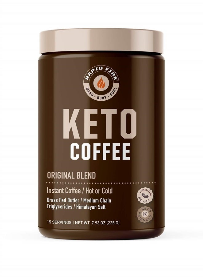 WINDMILL Rapidfire Ketogenic Fair Trade Instant Keto Coffee Mix Supports Energy Metabolism Weight Loss Ketogenic Diet Canister 15 servings, Original, 7.93 Ounce - Image 1