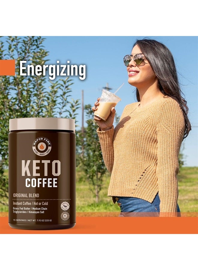 WINDMILL Rapidfire Ketogenic Fair Trade Instant Keto Coffee Mix Supports Energy Metabolism Weight Loss Ketogenic Diet Canister 15 servings, Original, 7.93 Ounce - Image 5