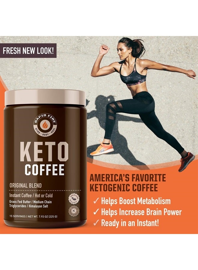 WINDMILL Rapidfire Ketogenic Fair Trade Instant Keto Coffee Mix Supports Energy Metabolism Weight Loss Ketogenic Diet Canister 15 servings, Original, 7.93 Ounce - Image 3