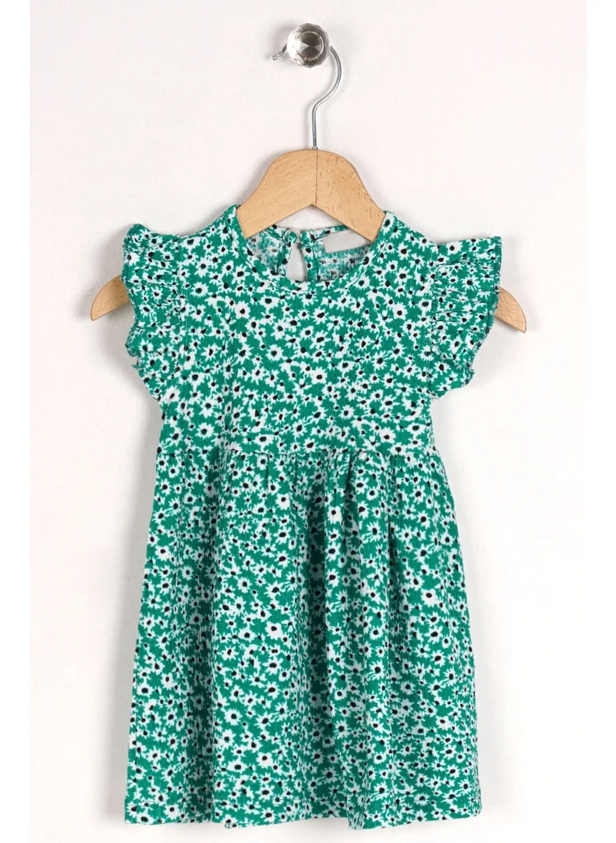 Zepkids Girl's Benetton Colorful Polka Dot Patterned Ruffle Sleeve Dress