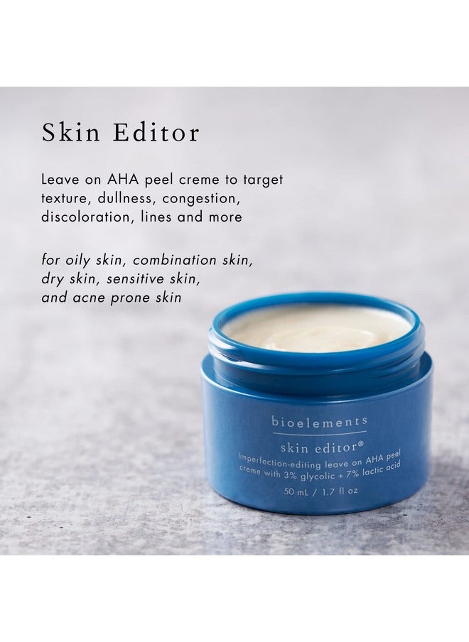 Bioelements Skin Editor 1.7 Fl Oz Leaveon Aha Chemical Face Peel Cream For All Skin Types With 3% Glycolic Acid & 7% Lactic Acid Vegan Gluten Free Never Tested On Animals  - Image 2