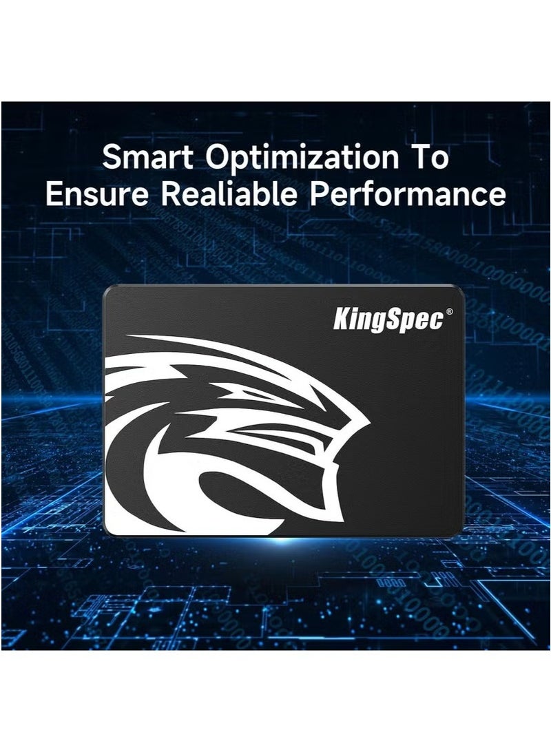 كينجس بيك KingSpec 240GB KingSpec P3 SSD 2.5" SATA ||| 240GB SSD لأجهزة الكمبيوتر المكتبية والمحمولة وPS5 Xbox، مقاوم للصدمات والاهتزازات، مزود بتقنية NAND ثلاثية الأبعاد - Image 4