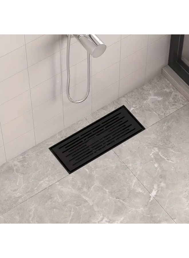 Black Heavy Duty Cast Iron Shower Floor Drain Large Capacity Anti Odor Bathroom Drain with Hair Catcher Non Clog Shower Drain for Quick Drainage Ideal for Home Hotel Spa Commercial Bathrooms Durable Construction Spa Drainage Sleek Metallic Finish High Quality Home Renovation - Image 5