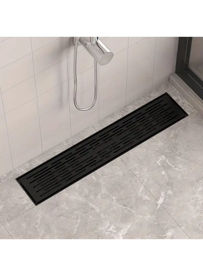 Black Heavy Duty Cast Iron Shower Floor Drain Large Capacity Anti Odor Bathroom Drain with Hair Catcher Non Clog Shower Drain for Quick Drainage Ideal for Home Hotel Spa Commercial Bathrooms Durable Construction Spa Drainage Sleek Metallic Finish High Quality Home Renovation - Image 2