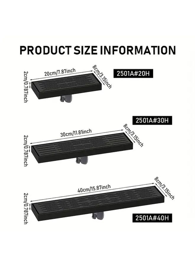 Black Heavy Duty Cast Iron Shower Floor Drain Large Capacity Anti Odor Bathroom Drain with Hair Catcher Non Clog Shower Drain for Quick Drainage Ideal for Home Hotel Spa Commercial Bathrooms Durable Construction Spa Drainage Sleek Metallic Finish High Quality Home Renovation - Image 3