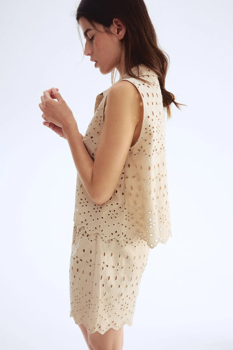 H&M  Broderie anglaise shorts for Women | Best Price UAE