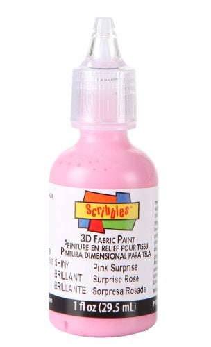 Scribbles 11310 3D Fabric Paint Shiny- Pink Surprise - Image 2