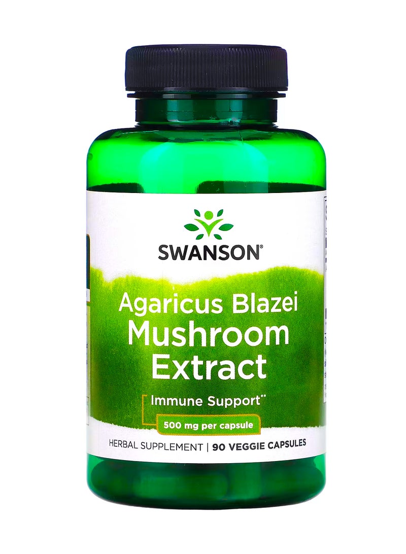 سوانسون مستخلص فطر أجاريكوس بلازي  500 ملجم  90 كبسولة نباتية