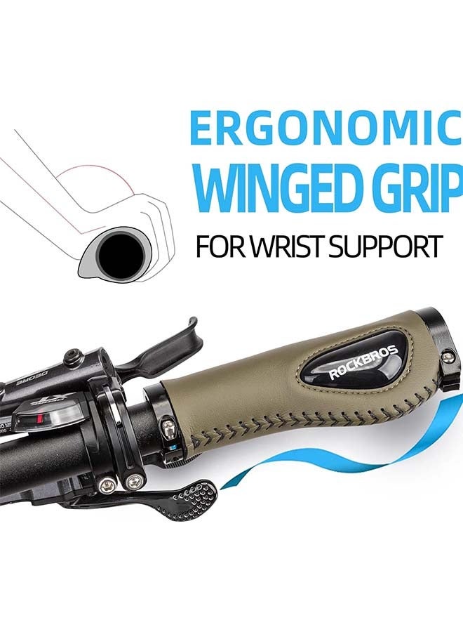 Rockbros ROCKBROS Bike Handle Grips Ergonomics Design Soft Gel Dual Lock on Bicycle Handlebar Grips for Mountain MTB MBX Bike Electric Scooter - Image 2