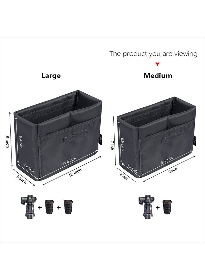 S-ZONE Water Resistant DSLR SLR Camera Insert Bag Inner Case Bag(Medium) - Image 2