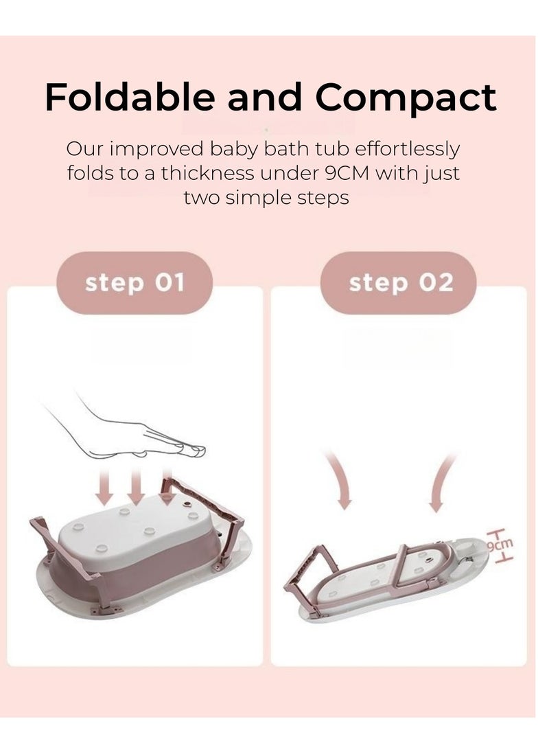 كوني أمًا أفضل حوض استحمام للأطفال مع وسادات مضادة للانزلاق لمراقبة درجة الحرارة حوض استحمام للأطفال الرضع من عمر 0 أشهر فما فوق - Image 4