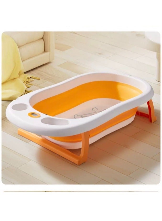 كوني أمًا أفضل حوض استحمام للأطفال مع وسادات مضادة للانزلاق لمراقبة درجة الحرارة حوض استحمام للأطفال الرضع من عمر 0 أشهر فما فوق - Image 1