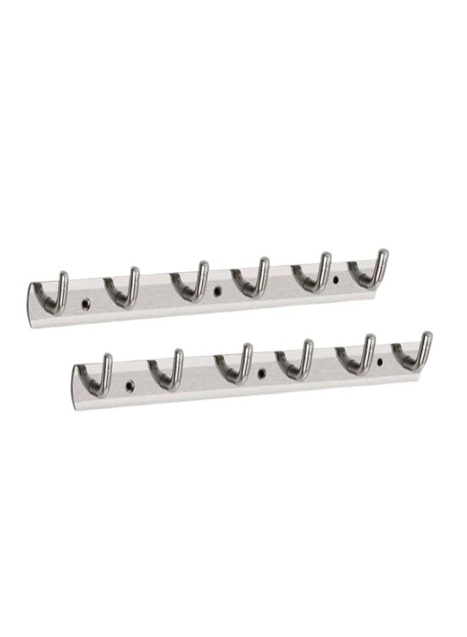 Cosvit Lite Hanger Stainless Steel 6 Pin Cloth Hanger Wall Mounted (Pack of 2) - Image 1