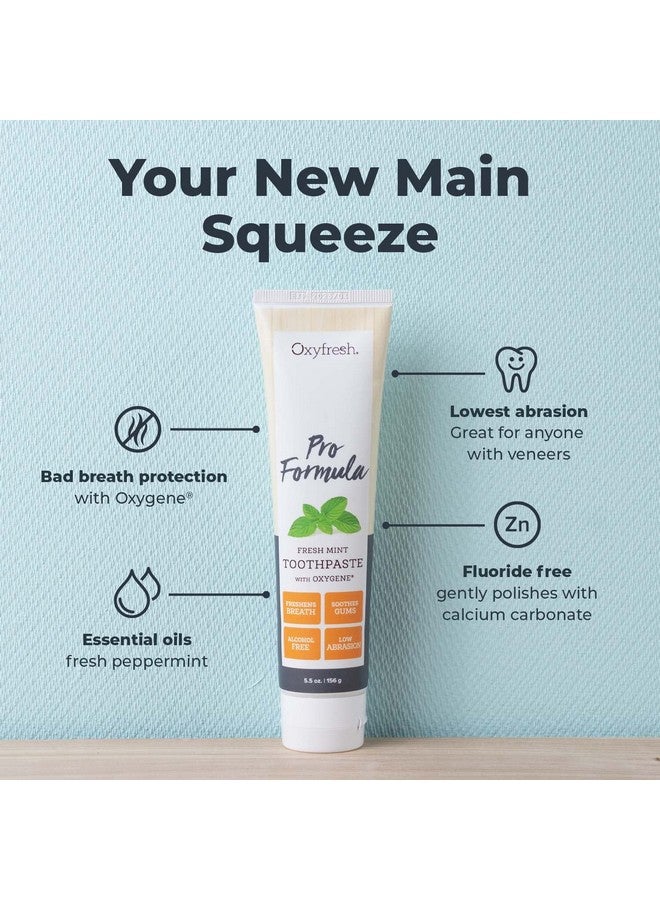 Oxyfresh Pro Formula Fresh Mint Toothpaste - Gentle Low Abrasion - Cosmetic Fluoride Free Formula - Great for Sensitive Teeth and Gums with Natural Essential Oils. 5.5 oz. - Image 1