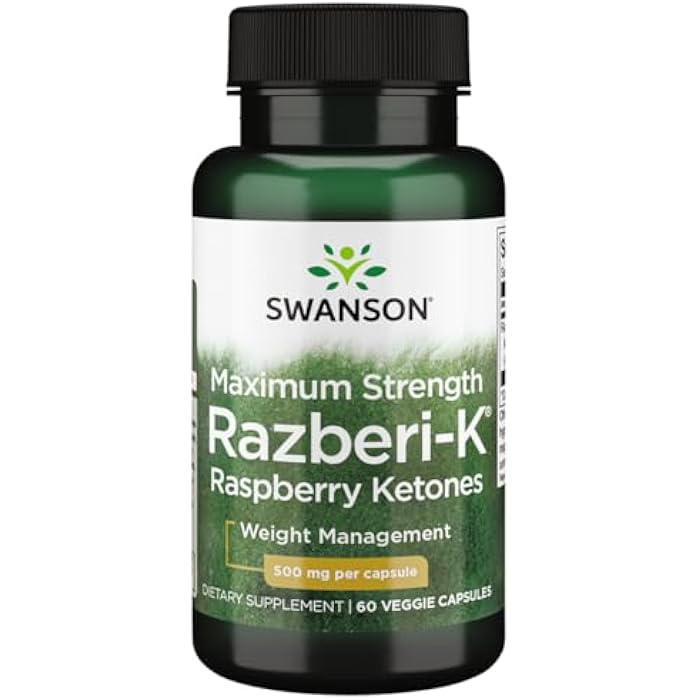 Swanson Maximum Strength Razberi-K 500 Milligrams 60 Veg Capsules - Image 1
