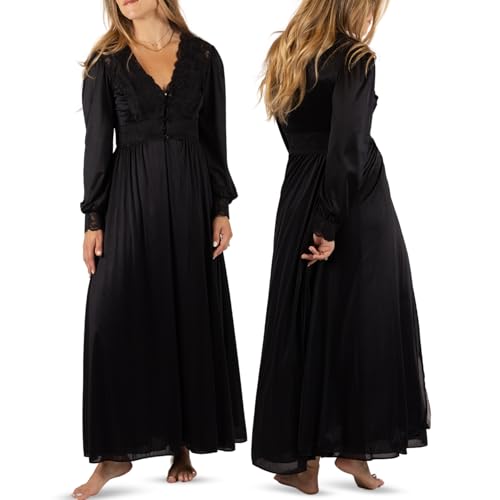 Shadowline Women's Silhouette 54" Long Sleeve Long Coat, Black, Small - Image 1