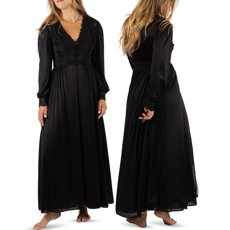 Shadowline Women's Silhouette 54" Long Sleeve Long Coat, Black, Small - Image 5