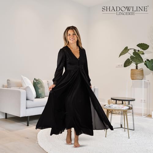 Shadowline Women's Silhouette 54" Long Sleeve Long Coat, Black, Small - Image 2