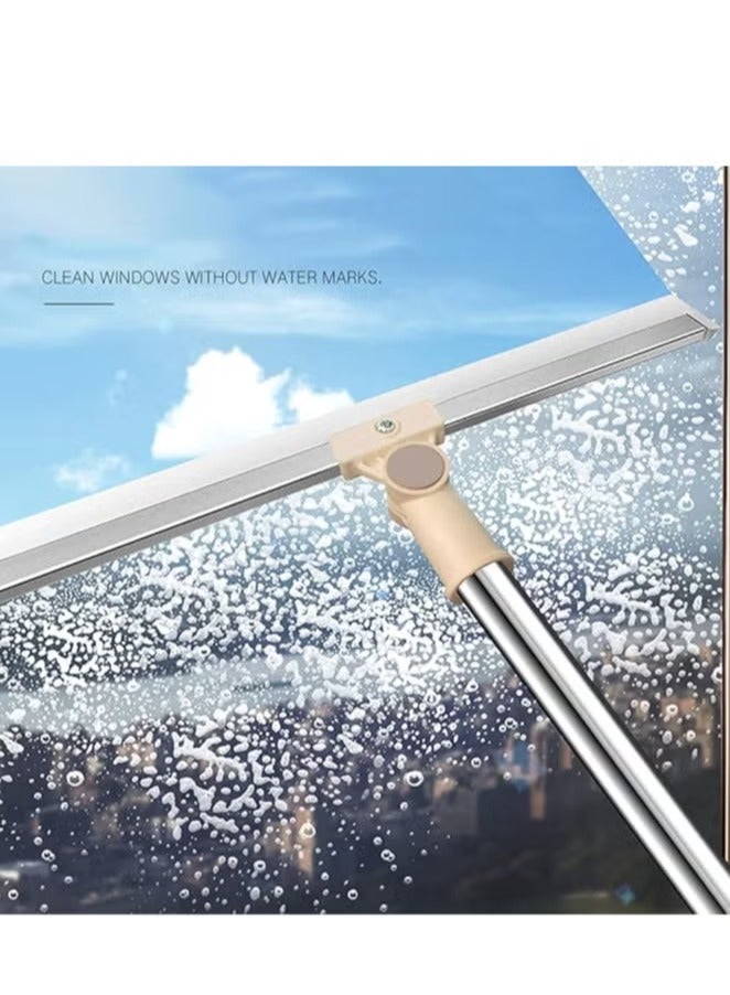 ممسحة أرضيات مطاطية سيليكون بمقبض طويل، منظف زجاج مبتعددة الالوان - Image 4