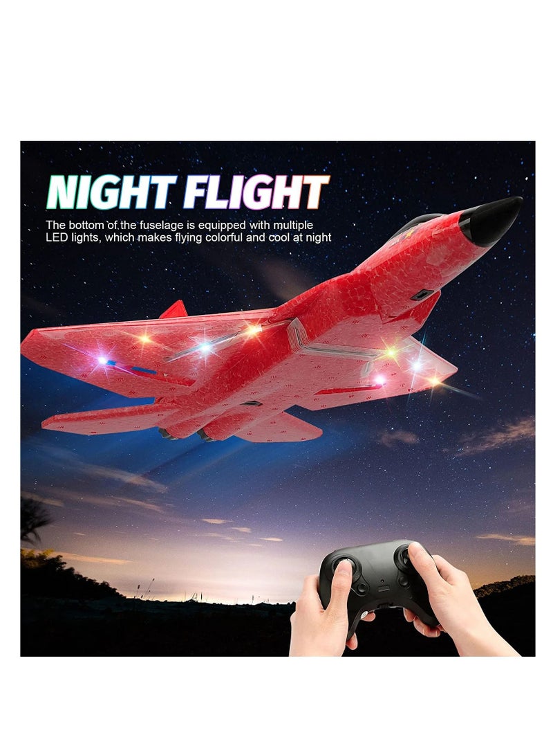 F22 2.4G Remote Control RC Plane 2CH 3-Axis Gyro Airplane Glider LED Fighter Toy - Image 4