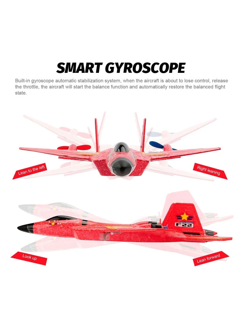 F22 2.4G Remote Control RC Plane 2CH 3-Axis Gyro Airplane Glider LED Fighter Toy - Image 3