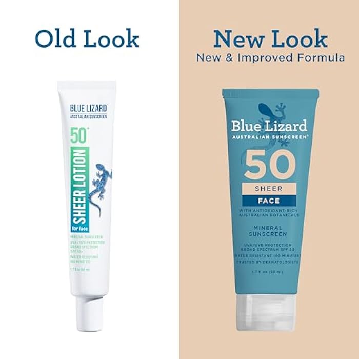 Blue Lizard Sheer Face Mineral SPF 50 Sunscreen Lotion, 100% Mineral Formula, Blue Light Protection, Lightweight, No White Cast, Nourishes and Hydrates, Paraben-Free, Fragrance-Free, 1.7 fl oz - Image 5