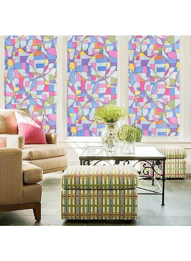 الستايل Meiwa Japanese Technology 3DX Stained Glass Self-Colored Glass Foil / Size: 46 cm x 1 m