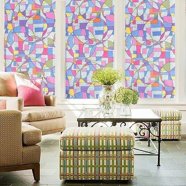 Style Meiwa Japanese Technology 3DX Stained Glass Self-Colored Glass Foil / Size: 46 cm x 1 m  - Image 2
