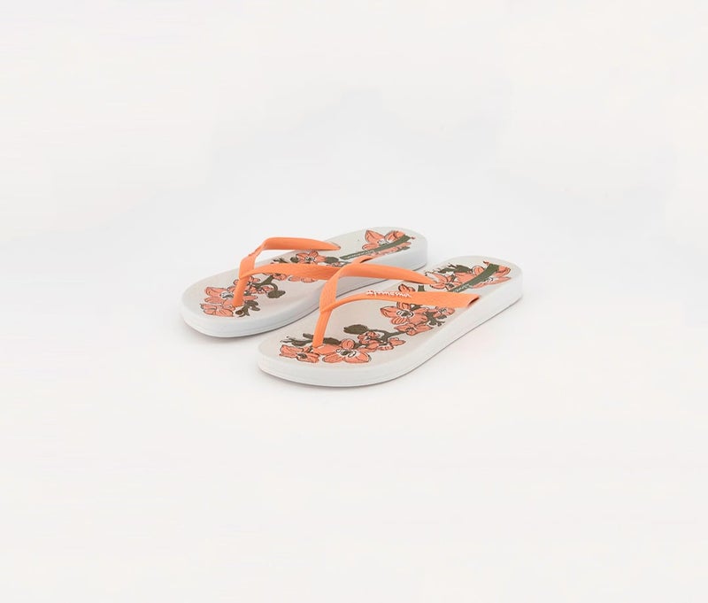 Ipanema Women Anatomica Soft Flip,Flops, White and Pink and Green - Image 1