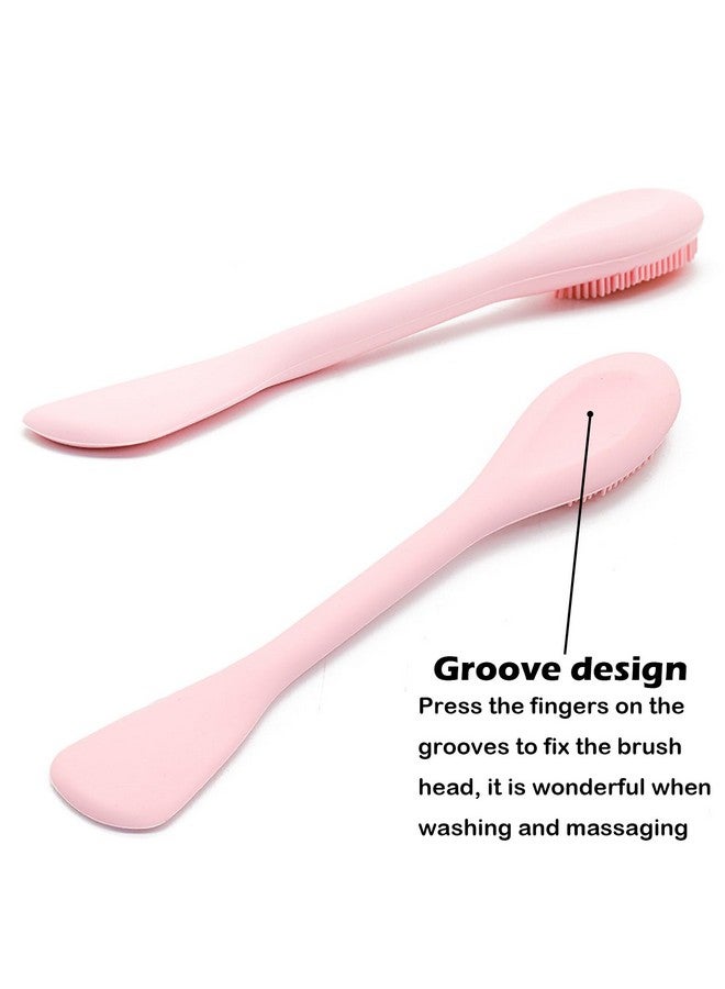 RamPula Facial Cleansing Brush 2 In 1 Silicone Face Mask Brush & Face Scrubber For Exfoliating Massaging Remove Blackheads Makeup Skincare Removal Applicator For Mud Clay Body Lotion Diy Mask - Image 4