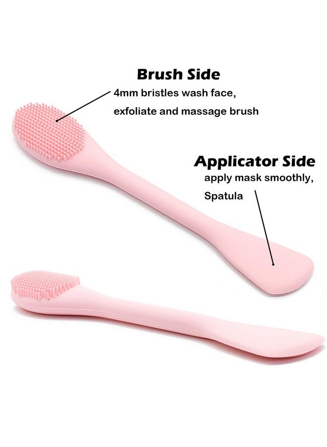 RamPula Facial Cleansing Brush 2 In 1 Silicone Face Mask Brush & Face Scrubber For Exfoliating Massaging Remove Blackheads Makeup Skincare Removal Applicator For Mud Clay Body Lotion Diy Mask - Image 3