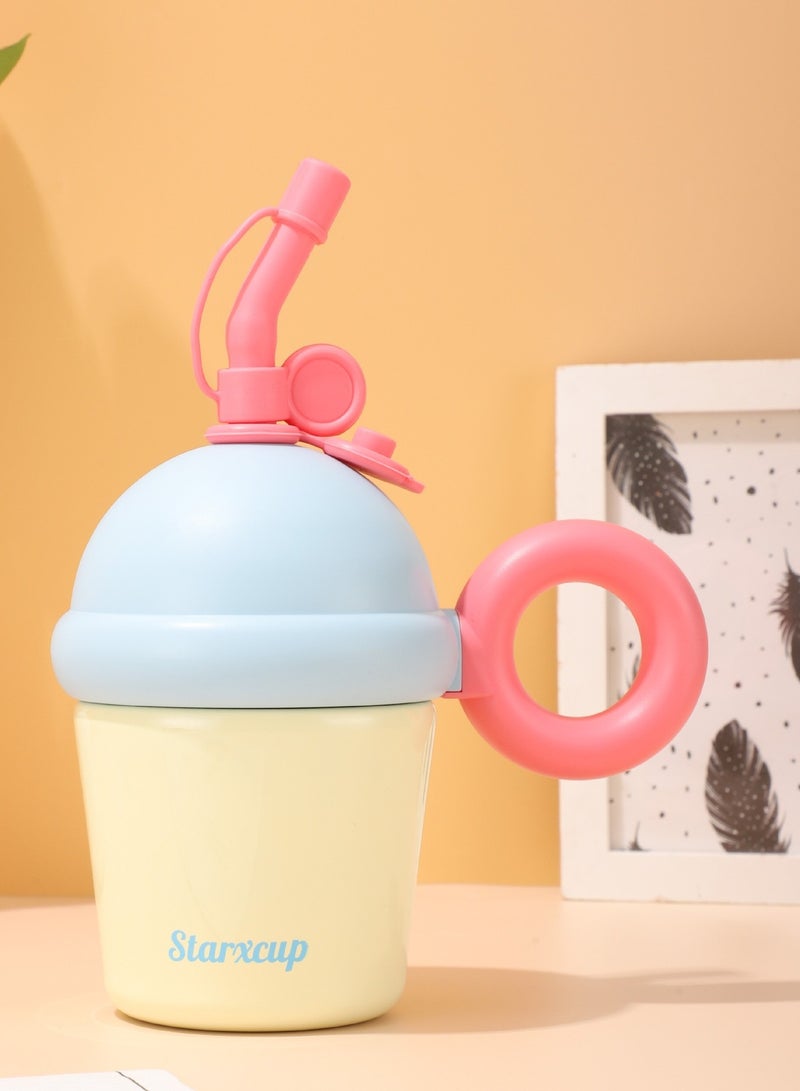 Starcup 600ml water bottle for kids and adults - you can also put tea/coffee/juice to rehydrate outdoors/home/school/office at any time - Image 1