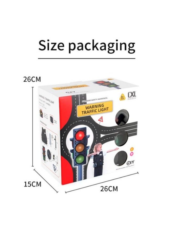 YelaJoy Police Costume for Kids Police Role Play Kit With Traffice Lignt Kits Great for  Costume, Kids Dress Up, Detective, Swat - Image 3