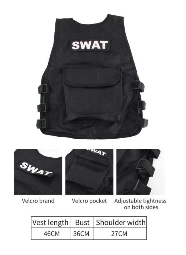 YelaJoy Police Costume for Kids Police Role Play Kit With Traffice Lignt Kits Great for  Costume, Kids Dress Up, Detective, Swat - Image 5