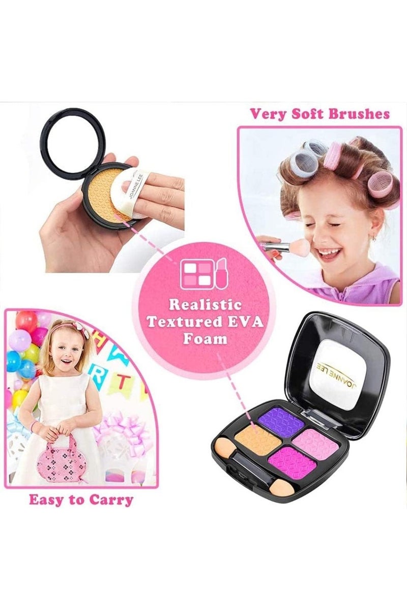 زيد بلاي مجموعة مكياج تظاهري للبنات، مجموعة مكياج للأطفال، مجموعة ألعاب تجميل تظاهرية للأطفال الصغار، ألعاب مكياج وهمية مع حقيبة مستحضرات تجميل لأعياد الميلاد، مكياج للفتيات الصغيرات من عمر 2 و3 و4 و5 سنوات - Image 4