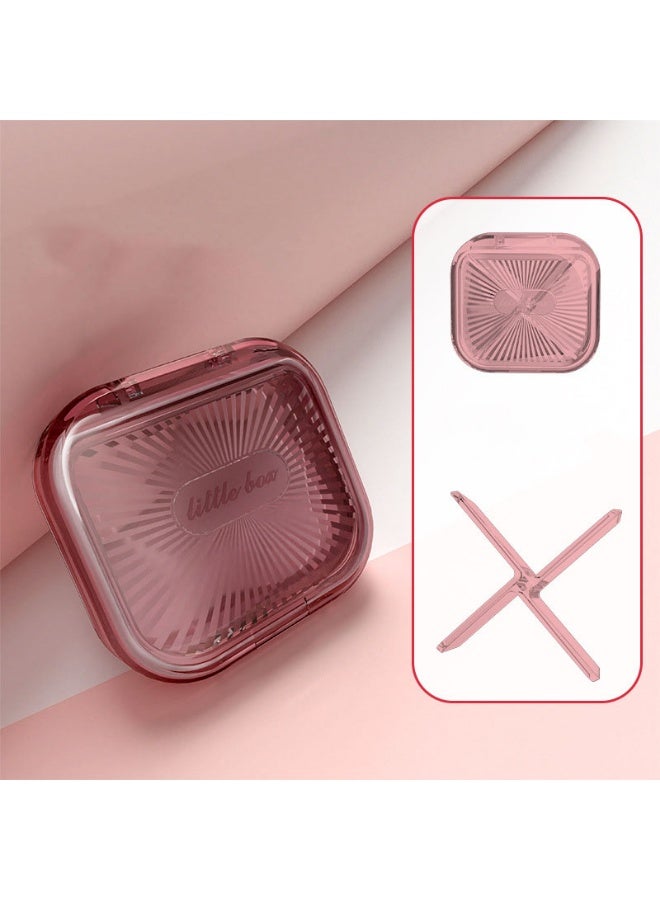 Portable Retainer Case Square Oral Aligner Holder Dustproof Dental Braces Storage 75 x 72 x 22mm - Image 1