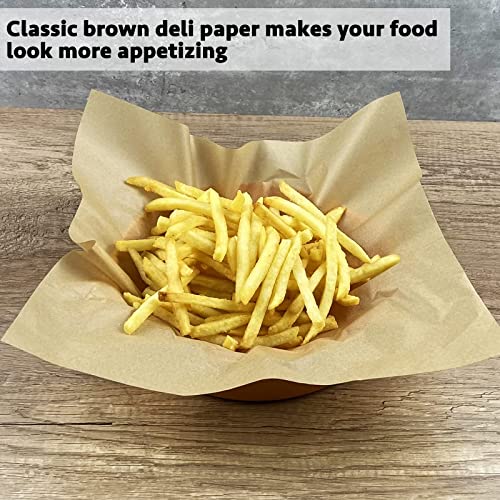 CAMKYDE Deli Paper Sheets 12" X 12" 100PK, Grease Proof Sandwich Wrapping Paper - Image 2