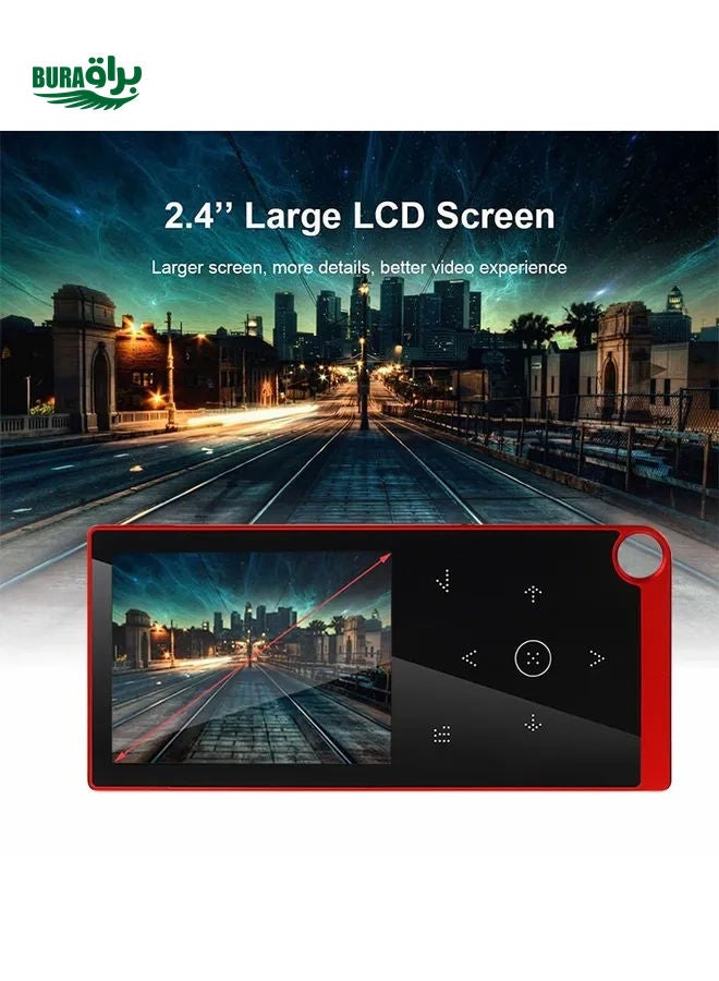 E05 2.4 inch Touch-Button MP4 / MP3 Lossless Music Player, Support E-Book / Alarm Clock / Timer Shutdown, Memory Capacity: 4GB without Bluetooth(Blue) - Image 2