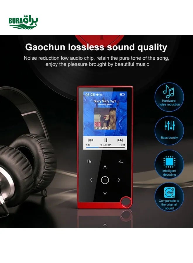 E05 2.4 inch Touch-Button MP4 / MP3 Lossless Music Player, Support E-Book / Alarm Clock / Timer Shutdown, Memory Capacity: 4GB without Bluetooth(Blue) - Image 3