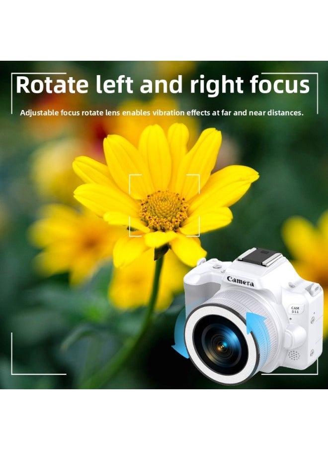 Generic D11 HD 48 Million Mini SLR Digital Camera Dual-camera Beauty Light Self-timer Recording CCD Camera-Body Color:128g Memory Card + Card Reader  - Image 5