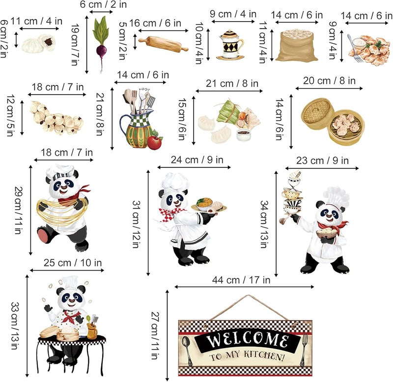 BPA Panda Chef Kitchen Wall Decals - Image 4