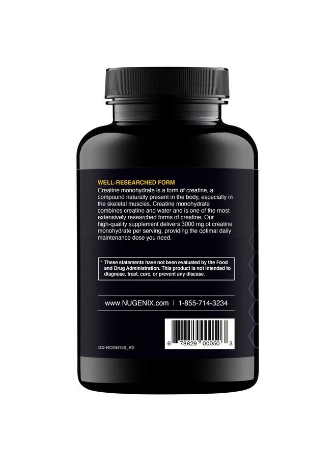 Nugenix Essentials Premium Creatine Monohydrate Pills Capsules Supplement, 3000mg, 150 Capsules - Image 3