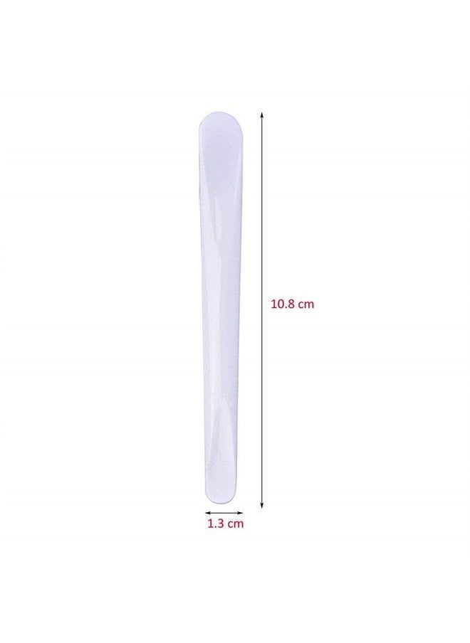 Teensery 40 Pcs 4.2" Plastic Cosmetic Mask Spoon Stick Facial Mask Stirring Spatula Skin Care Facial Cream Mask Spatula Applicator for DIY Mixing Mask Tool  - Image 4