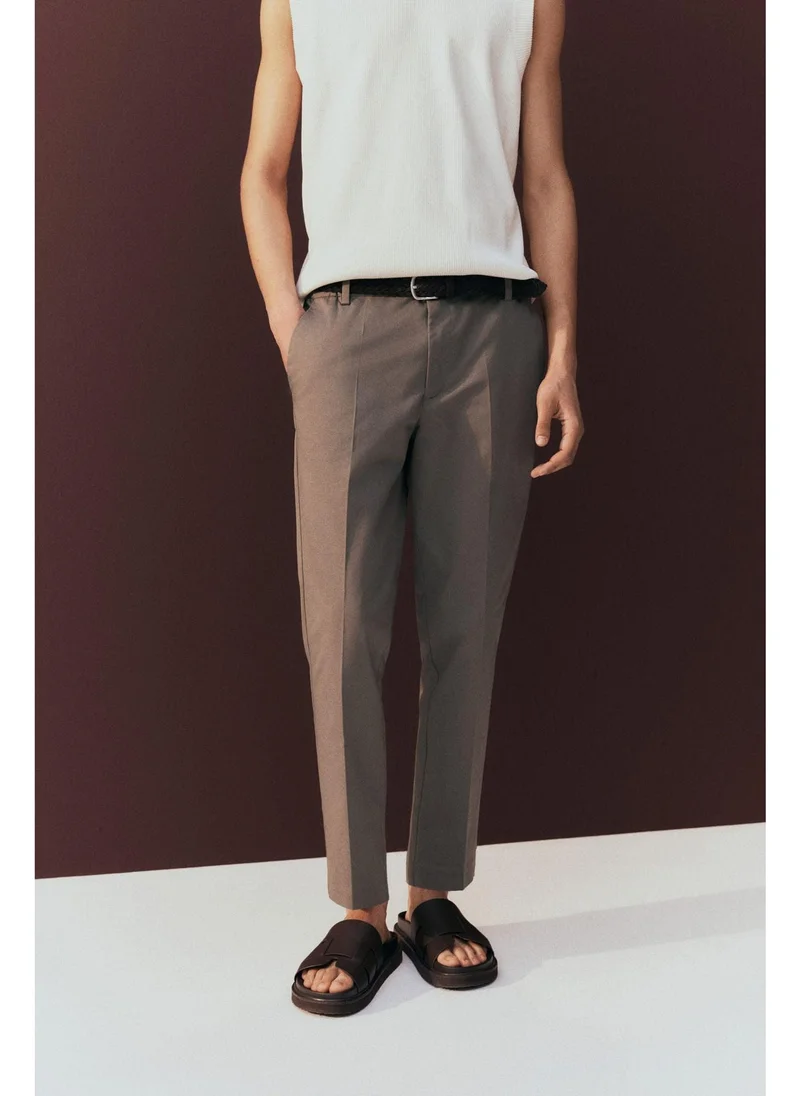 اتش اند ام Slim Fit Cropped trousers