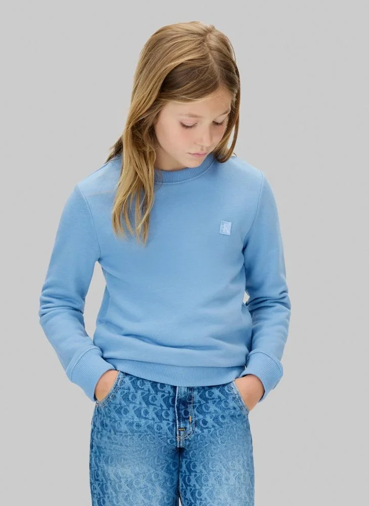 Calvin Klein Jeans Kids Logo Crew Neck Sweatshirt