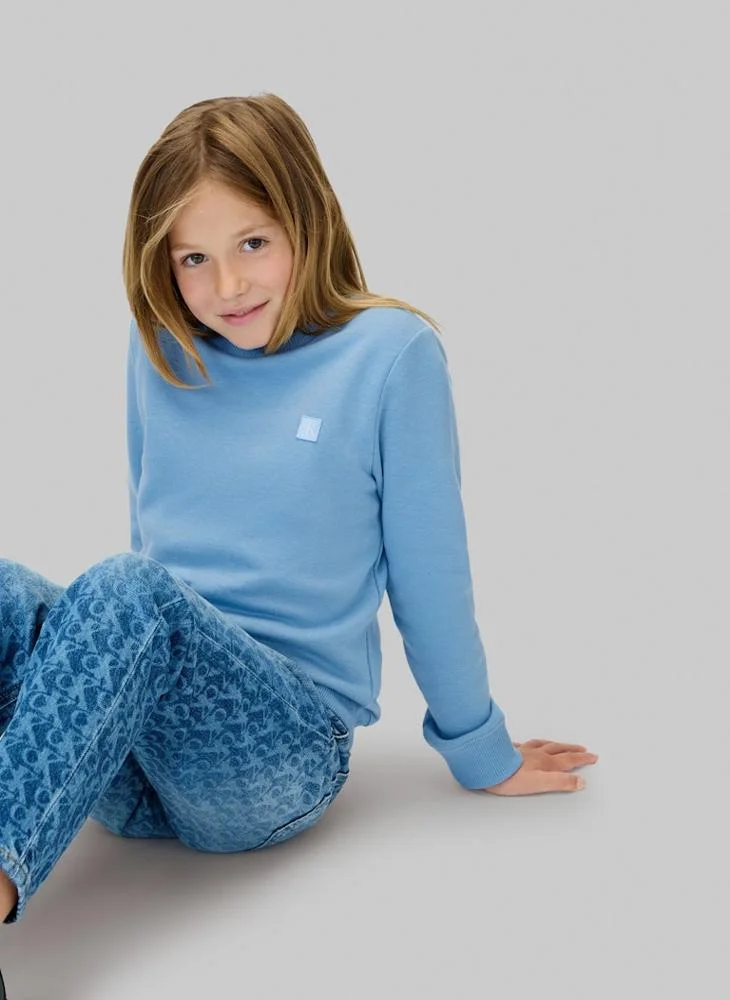 Calvin Klein Jeans Kids Logo Crew Neck Sweatshirt