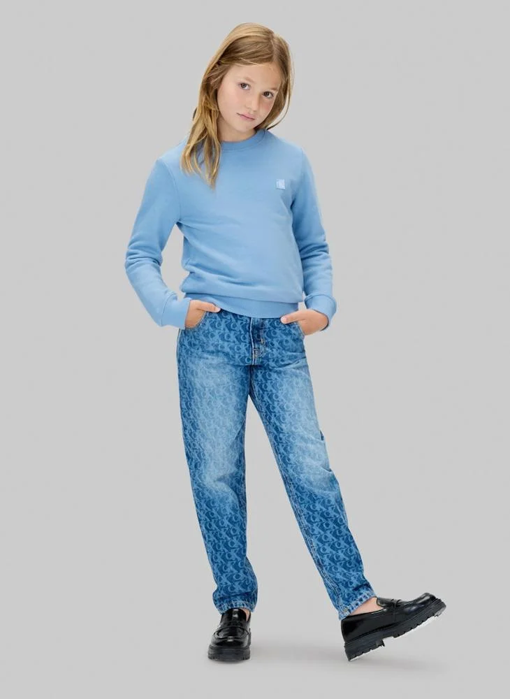 Calvin Klein Jeans Kids Logo Crew Neck Sweatshirt